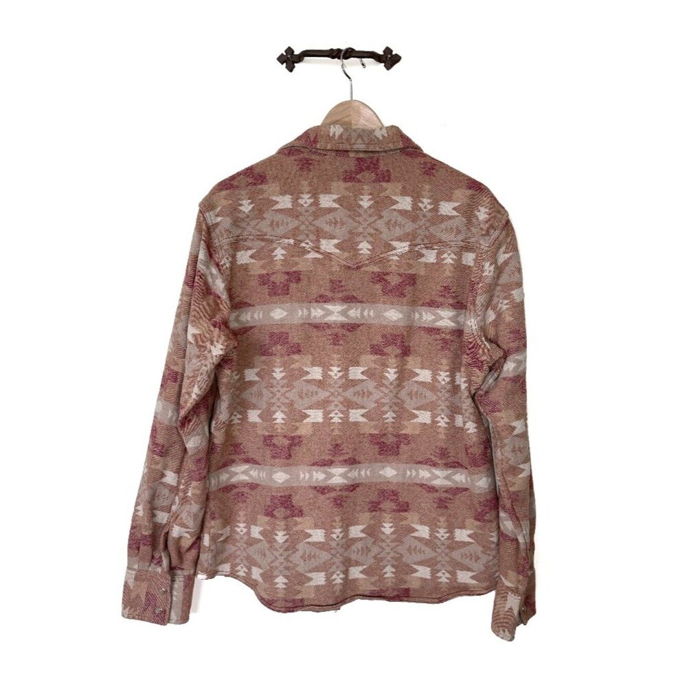 Wrangler Southwestern Snap Front Western Shirt Jacket - Picture 3 of 10